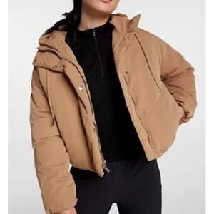 Calia Womens Nonbaffled Hooded Jacket Tan Brown Insulated WAX34602 XXL NEW